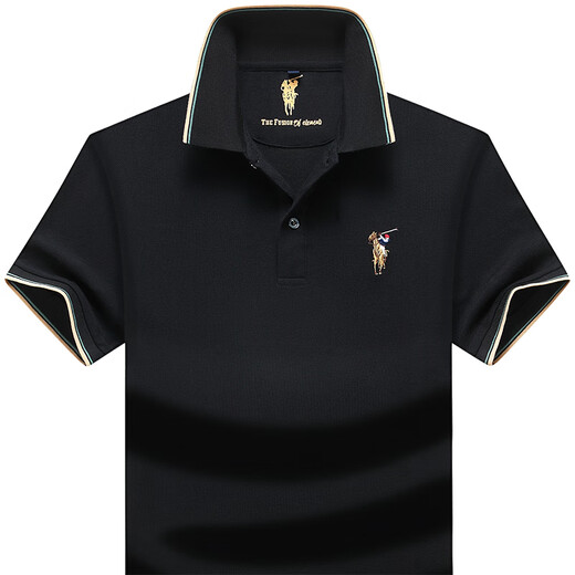 Paul Summer New Paul Polo Shirt Herren kurzärmeliges T-Shirt Lose Cotton Casual Business Revers großer halbärmeliger Top 902 Tianlan XL empfohlen 140-160jin [Jin ist 0,5 kg]