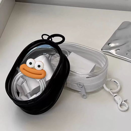 Youhuoda installed accessories data cable storage convenient bag charger protection box transparent cable bag carry-on headphone travel equipment bag 2