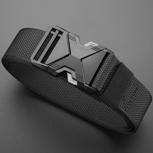 Ousen tactical belt canvas belt men's outdoor quick release elastic buckle mountaineering sports extended military training pants belt