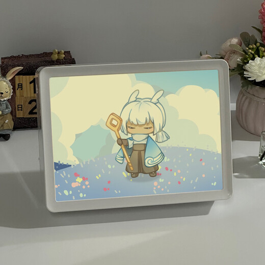 光遇周边纸雕灯光画镜子夜灯小摆件巫师白鸟花环女生生日礼物 9855初始 8寸/三色/USB插电
