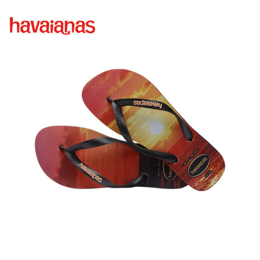 Havaianas Hype III Plage des tongs masculins pour hommes Summer Seaside Outdoor Outdoor Casual Pheppers peut être porté à l'extérieur de 6196-Black / Peach 41-42 Brésilien