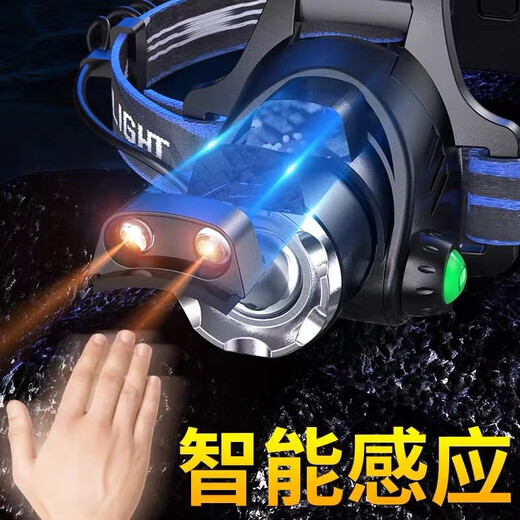 Los faros con luz fuerte y la duración de la batería larga 2024 Nuevo toro Super Bright Charging Outdoor Zoom Noche de larga velocidad sin detección de 9900W Batería de espera en 100 horas en 100 horas