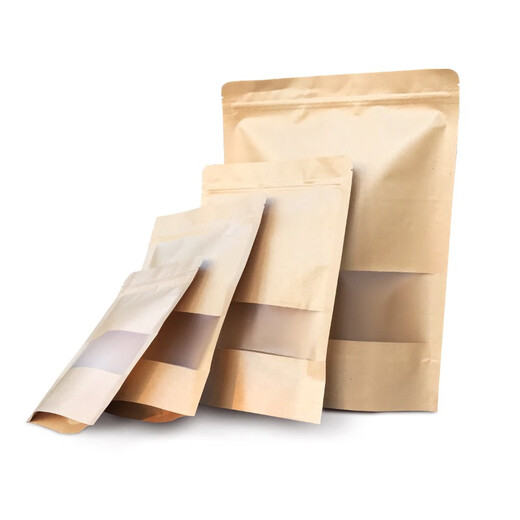Northeast specialty wild hazelnut packaging bag nut snack kraft paper bag self-sealing 250g 500g 10*15cm 0 pcs