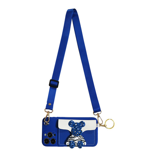 
OppoReno12/13pro mobile phone case A96 crossbody reno9/10 coin wallet findx7 trendy brand reno8/7 violent bear a93s lanyard a72 Klein blue Klein blue violent bear card bag + crossbody OPPOA92s