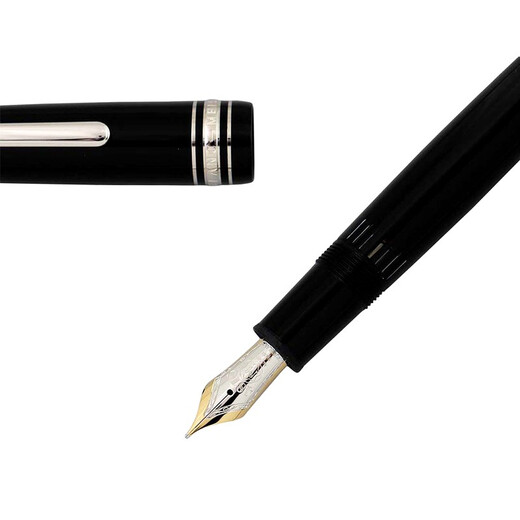 Montblanc (MONTBLANC) Meisterstück gold pen fountain pen 146/149 calligraphy practice gold business gift for parents 146 black rod white clip 14K gold tip F