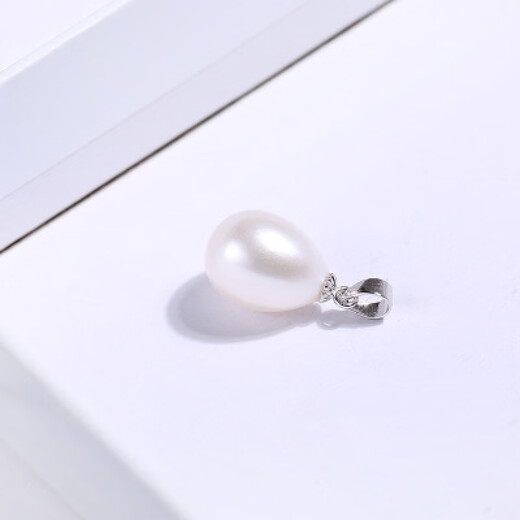 Knock Love Natural Freshwater True Pearl Single Water Drop Pendant Necklace for Women S925 Silver 2025 New Trend Simple and Versatile T1015 Water Drop White Pearl Silver Holder without Chain 7-8mm
