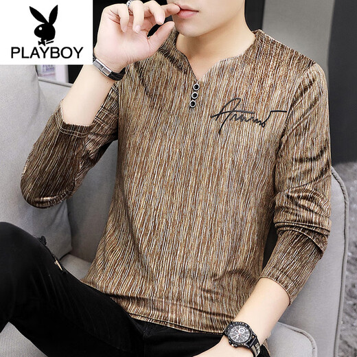 Playboy (Playboy) весенняя мужская футболка с длинным рукавом