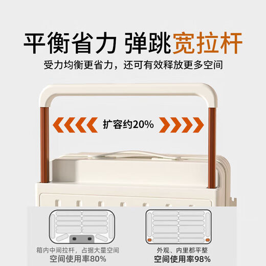 Kangaroo (KANGAROO) wide trolley suitcase front opening trolley case men's large capacity multifunctional password box student women's travel suitcase piano white fashionable wide trolley 20 inches small boarding