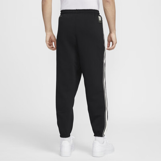Nike (Nike) Offizielle Therma-Fit-Männer plus Fleece-Basketballhose warm HJ3884 010 Schwarz/Licht Elfenbein Weiß XL