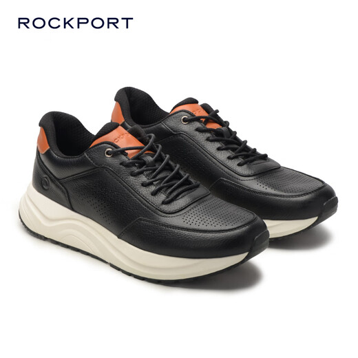 ROCKPORT Lebu casual shoes men's high-end business shoes autumn and winter new first-layer cowhide breathable commuter soft-soled men's leather shoes black first-layer cowhide 43