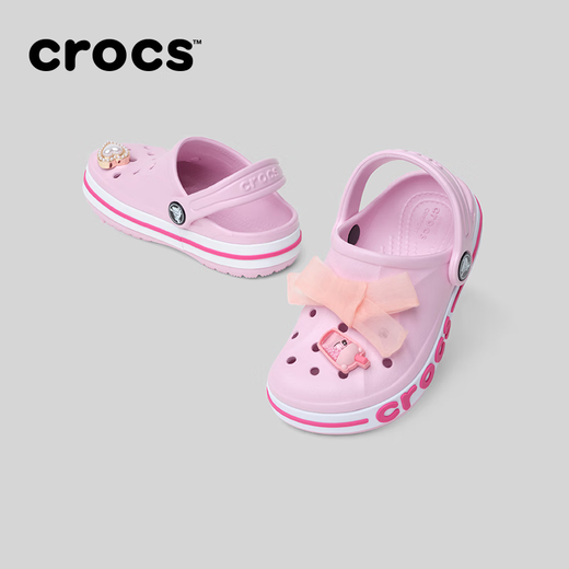 Crocs Bey Kaluban Chaussures pour enfants Chaussures de plage Chaussures de plage garçons et pantoufles de sac pour filles / 207018/207019 POUDRE DE BALLET / POUDGE DE CANDY-6TG 28 (165 mm)