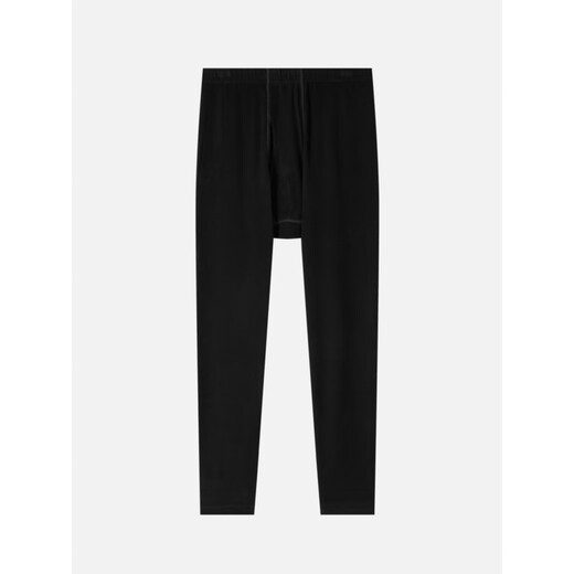 GXG Men's Autumn and Winter Thickened Warm Bottoming Cotton Wool Pants High Elasticity Unrestricted Slim Single Pants Black L