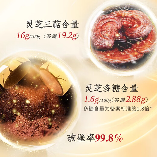 Tong Han Chuntang Ganoderma lucidum wandbrechend Sporenpulver Tong Han Chuntang Ganoderma lucidum wall-brechen Sporenpulver + Elder [Upgrade Enhanced Version 120 Bags/Box] 120g Geschenkbox ++ Geschenktasche