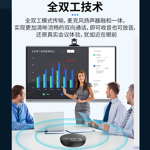 数真4K超高清视频会议无线摄像头摄像机套装829万像素会议室解决方案系统腾讯会议无线全向麦克风W130G 4K全无线 60㎡套装W130G丨摄像头+无线麦