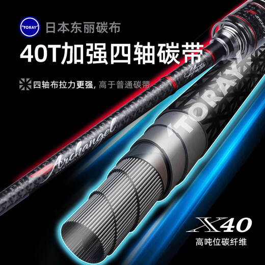 哈斯达（HISTAR）【官方直销】大天使鳜鱼鲈鱼竿泛用路亚杆快调远投翘嘴竿超轻黑坑 大天使2.03米M直柄路亚【S- 682m