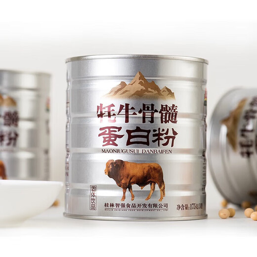 智力山东阿胶蛋白粉6罐*1盒牦牛骨髓蛋白粉 中老年益生元高钙蛋白粉 牦牛骨髓蛋白粉1050g(175g*6罐)