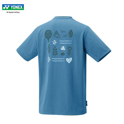 
YONEX YONEX badminton uniform short-sleeved T-shirt shorts men's 16671CR yy sportswear quick-drying environmental protection series men's t-shirt 16833BCR mist blue XL