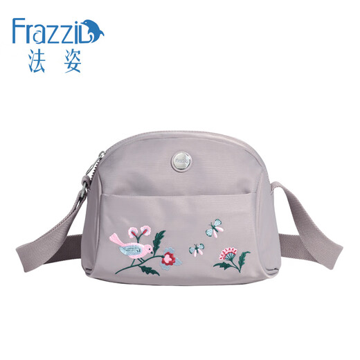 法姿法姿时尚斜挎包包女春新潮款休闲尼龙布包单肩妈妈日常贝壳包2015 迷鸟蝶恋2015