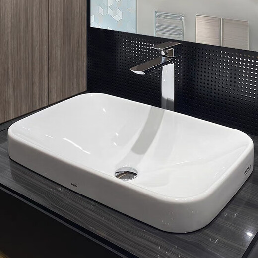 Toto Smart Cleaning Basin auf der Tabelle LW1716/709/5715/PJS01W Semi-eingebettete Taichung Face Waschles LW983CB Semi-eingebettetes Taichung-Becken Abfluss