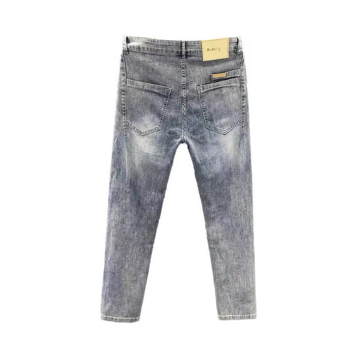 Sakura makeup design sense nine-point jeans men's trendy brand handsome slim elastic trousers summer thin 9-point casual pants 691 quality 28