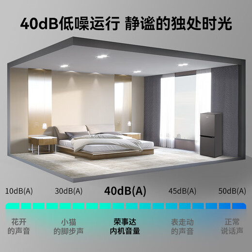 Royalstar 200 liter small refrigerator small home rental room office dormitory double door two door double door two door refrigerator energy saving power saving bass titanium dark gray R200