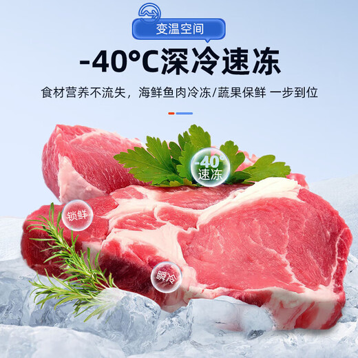 美菱（MeiLing）冰柜卧式大容量冷柜商用家用 零下40度深冷速冻 电子控温冷藏冷冻转换展示柜保鲜柜双门雪糕柜 738升【-40度/电控】PCM内胆 738L