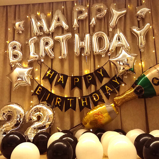 Diseño de la escena de la fiesta de cumpleaños redonda Conjunto de globo de aluminio para niños Letras de globo de aluminio infantil A1-4-4 Versión de lujo 6017
