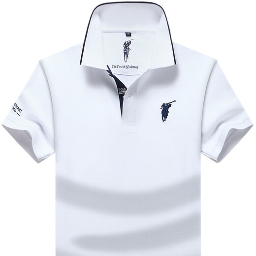 Paul Summer New Paul Polo Shirt Herren kurzärmeliges T-Shirt Lose Cotton Casual Business Revers großer halbärmeliger Top 902 Tianlan XL empfohlen 140-160jin [Jin ist 0,5 kg]