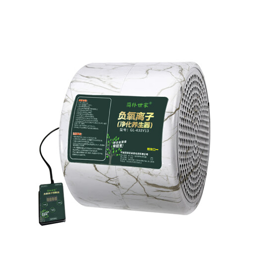 Simple Family Negative Ion Generator Home Office Small Particle Size Negative Oxygen Ion Machine Air Purifier Ecological Grade Health Care Instrument Bronze Gold 1.9 Billion Negative Ions + Remote Control (Send Test Pen + Bracelet)