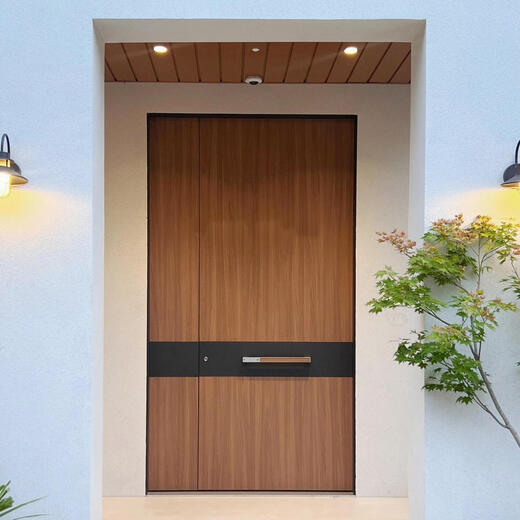 Customized light luxury cast aluminum door villa door mother door rural self-built house entrance door door door anti-theft double opening copper door Customized cast aluminum door