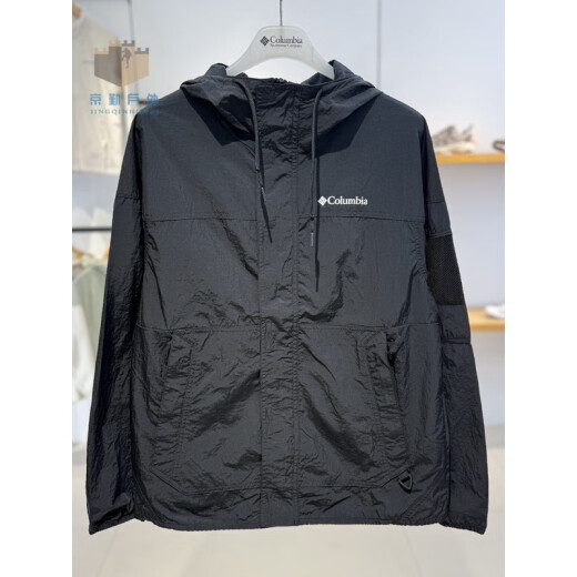 Columbia 25 Frühlings- und Sommer -Herren Freizeit -Sport -Kapuze -Strickjacke We4839 011 Black M 175_96a
