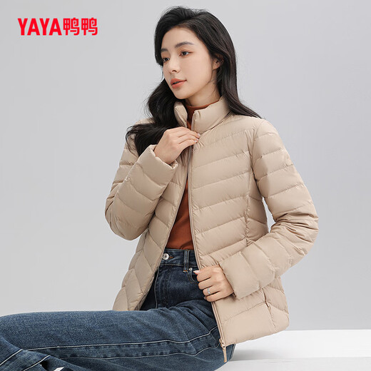 鸭鸭轻薄立领短款女式羽绒服冬季简约时尚女式优雅小外套