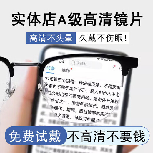 Sa Wang [Deutschland] Lesebrille mit langer und nahezu intelligenter Zoom 100-700 Grad Automatischer Einstellungsgrad Anti-Blau-Licht Neues Modell-Schwarz-Silber-Rahmen [Smart Zoom] Freies Blaulicht-Inspektionslicht