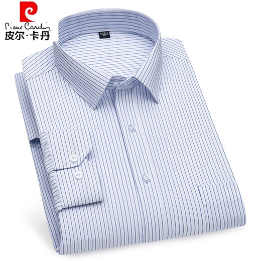 Pier Cardin White Shirt Herren-Langarmgeschäft formelle Form professioneller Arbeitskleidung Groomsmen's Shirt Herren Hochzeitsanzug 6624 41 (180)