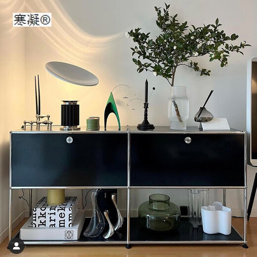 
Customized medieval USM module combination side cabinet stainless steel TV cabinet modern simple ins storage cabinet household use TV cabinet 9227*35*35