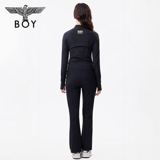 BOY LONDON spring and summer women's simple black slim elastic sport trousers W15901 black S