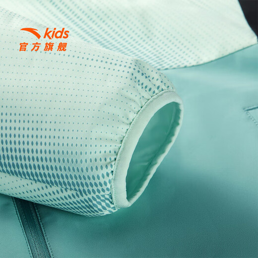 ANTA Children's Jacket Men's and Older Children's Clothing 2025 Spring and Summer New Simple and Comfortable Hooded Woven Sports Top Sun Protection Jacket Halo Blue-1 140 cm cm