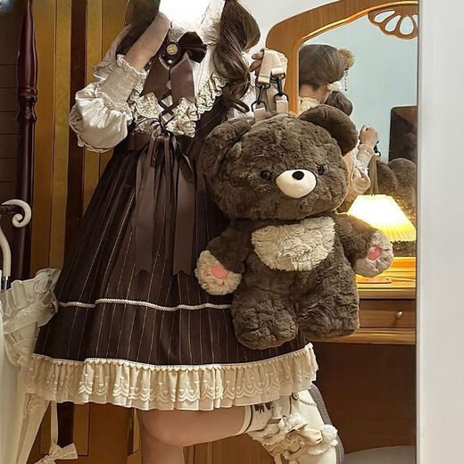 Bianqixin рюкзак рюкзак рюкзак Love Bear милый плюш-сумка подарка на день рождения пара лучшая подруга рюкзак Lolita Doll Bag Love Beartack-Small