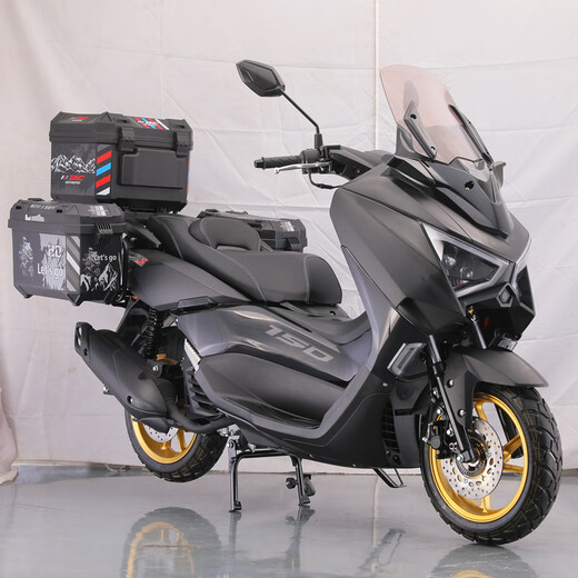望雅摩托踏板车摩托车150C燃油车整车电喷原装正品新款越野旅行车省油机车 豪华版 护杠三箱GPS定位颜色备注