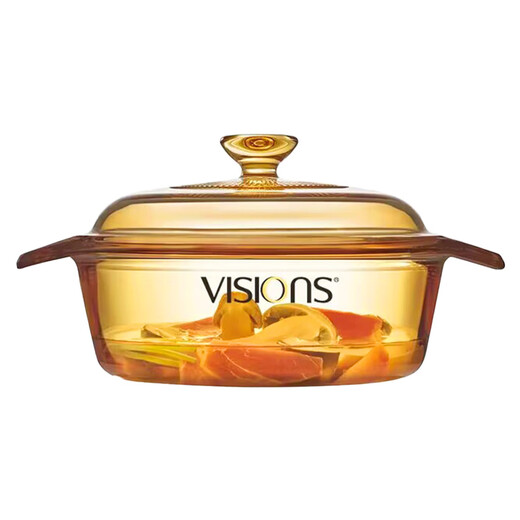 Corning (VISIONS) 1.1L milk pot + 3.2L deep soup pot + 1.6L single handle pot pot set Uncoated heat-resistant glass pot VSP16+VS11+VS32 crystal pot