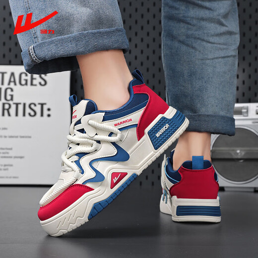 Huili Board Schuhe Paar Trendy Schuhe Frühling, Sommer und Herbst Atmungsbezüglich Doppel-Mesh-Brot-Schuhe Herren lässige Schuhe Frauen Nicht-Rutsch-Sportschuhe Student Großgröße Rice Blau rote Single-Schicht SM4840m 42