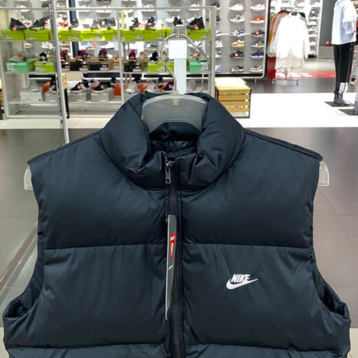 耐克（NIKE）棉马甲男士冬季立领防风运动服保暖棉服休闲无袖背心外套 FB7374-010 S