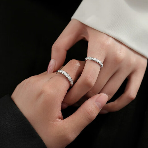 Chinese Gold Galaxy Couple Ring A pair of men and women's silver proposal rings Wedding anniversary gift for wife's birthday Galaxy Couple Ring Brand gift box