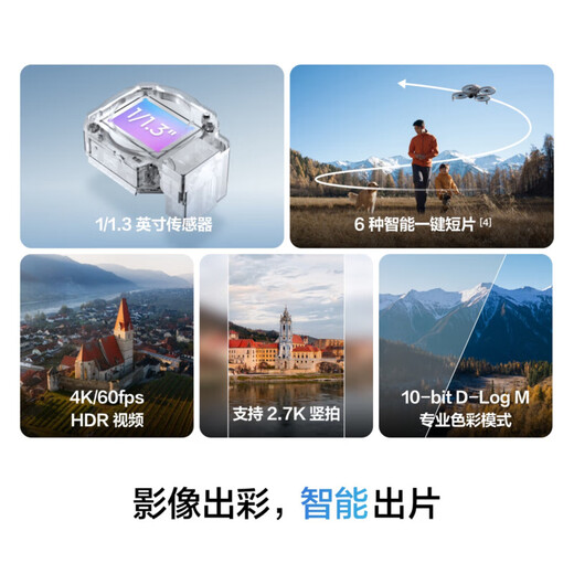 大疆（DJI）Flip 无人机 掌上全能 Vlog 航拍机户外露营旅游运动便携高清防抖AI智能跟拍迷你无人机 Flip 畅飞套装（三电&带屏遥控器&增强图传） 一年版随心换（299元） 官方标配