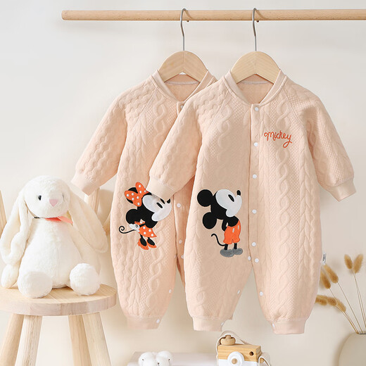 Disney Children's Clothing Girls' Comfortable Casual Warm Cotton Soft Jumpsuit Minnie 66cm