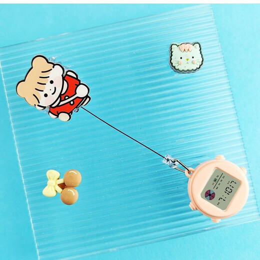 Clock wall watch mini wall watch portable student electronic watch work study exam clock timetable silent luminous watch Jingdong Express diamond style