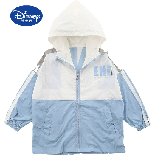 Disney Children's Sun Protection Clothing 2025 Summer New Boys Breathable Lightweight Jacket Western Style Medium and Old Boys Sun Protection Clothing Trendy Gray 140
