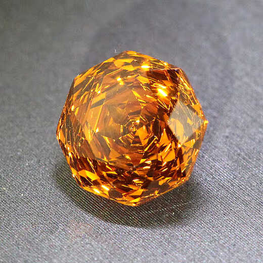 Libiaolian platinum Fanta stone high precision cut loose stone ring surface Rhodes rose cut ring pendant inlaid with jewelry orange gemstone rose cut (8X8mm/2 carats)