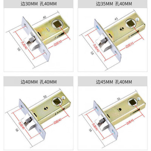 Clcey Türschloss Badezimmer Edelstahl Griff Schloss Schlüsselnloser universeller Toiletten Badezimmertür Schloss Aluminiumlegierung Türgriff 9898 Lichtbogen 110 Löcher mit Schlosszunge Note
