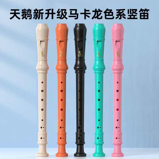 
Swan (SWAN) 6-kon De type recorder special for children's primary school students' treble flute professional performance grade white peach powder